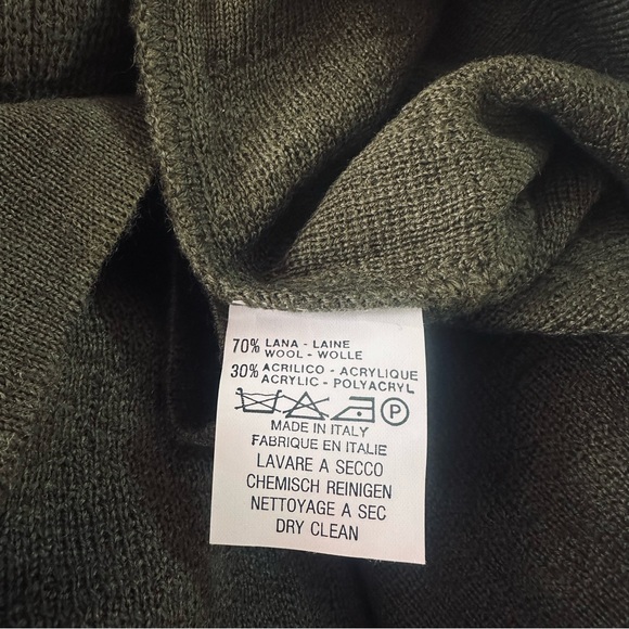 cortigiani sweater Turtleneck color green dark size 50 /L excellent condition - Picture 7 of 8